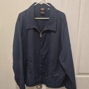 Dickies Dark Navy Zip-Up Work Jacket M 3XL